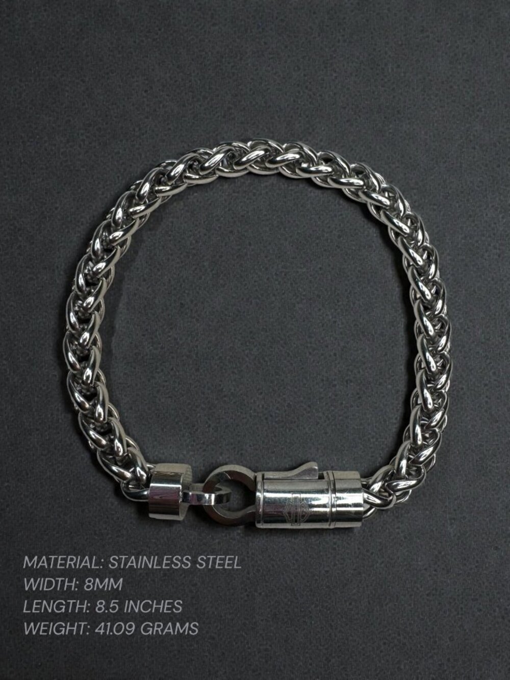 Stainless Steel Byzantine Chain Bracelet Biker 2000s